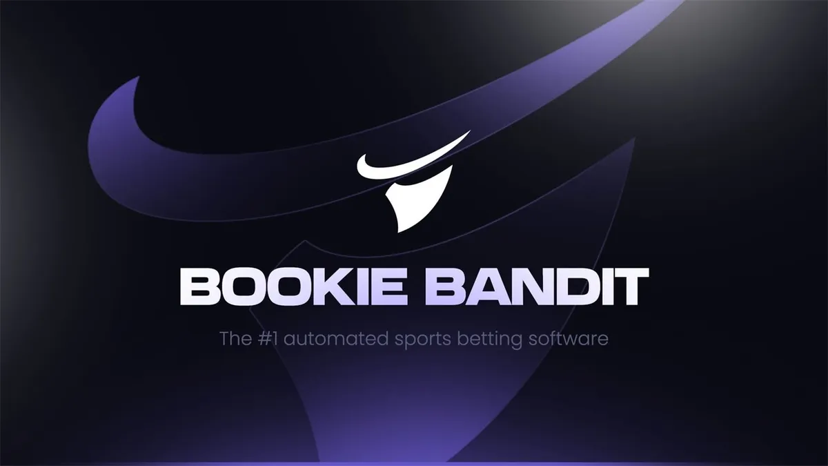 Promotional cover image for Bookie Bandit, an AI sports betting automation bot.