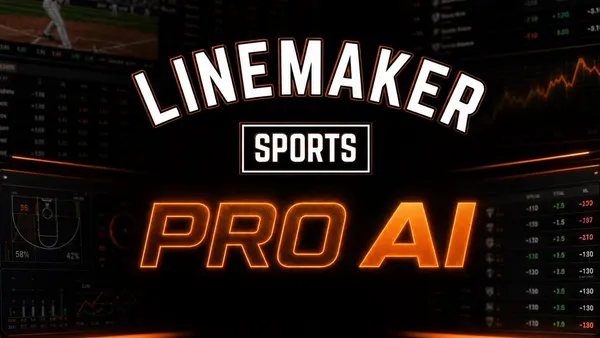 Promotional cover image for Linemaker Pro Ai, an AI-powered sports betting research and edge-finding tool.